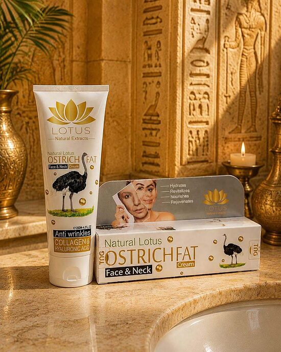 Lotus Skin Cream sejas un kakla krēms ar kolagēnu, hialuronskābi, strausa eļļu un granātābolu ekstraktu, 120 g