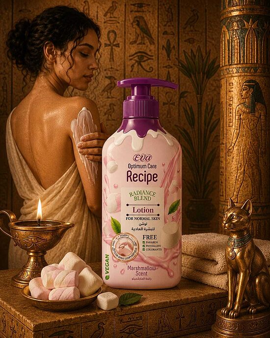 EVA Recipe Radiance Blend ķermeņa losjons ar maršmelo aromātu, 370 ml